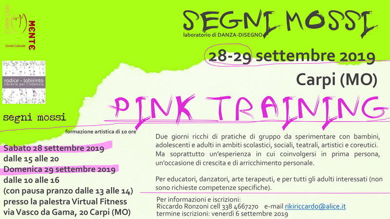 PINK TRAINING settembre 2019